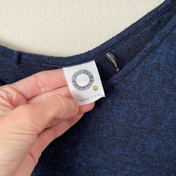 Anthropologie Akemi + Kin Blue Long Sleeve Tee - Picture 2 of 2